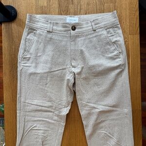 I Love Ugly Linen Slim Kobe Pant - Tall, White - Size M